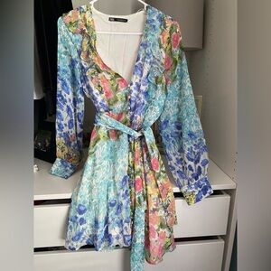 Zara Floral mini dress